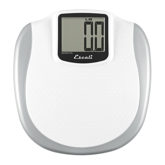 Escali XL200 User Manual