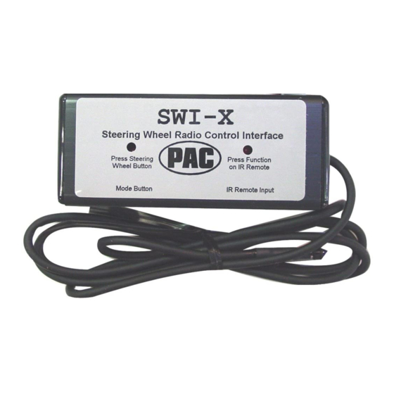 PAC SWI-X Installation Instructions Manual