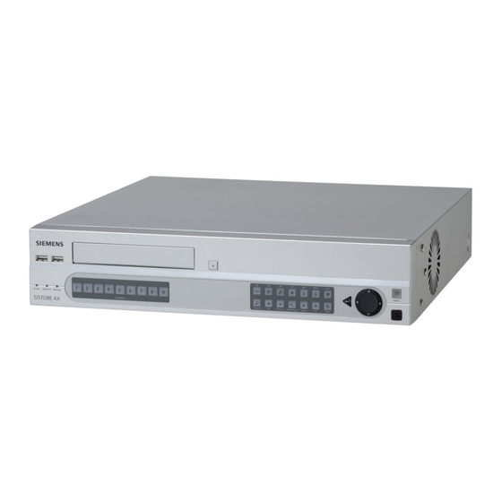 Siemens SISTORE AX9 250 User Manual