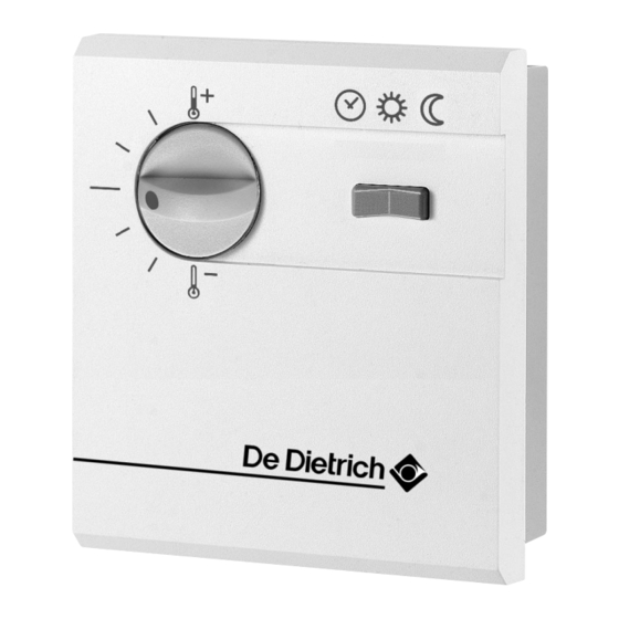 DeDietrich DIEMATIC Instructions For Mounting And Use