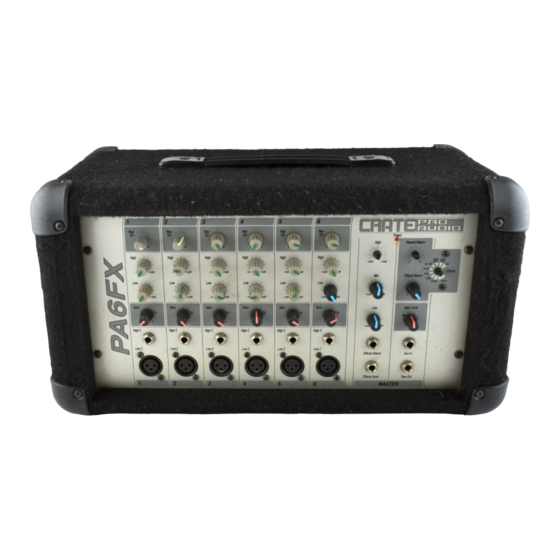 CRATE AUDIO PA6FX User Manual