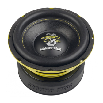Ground Zero GZRW 6XSPL Owner's Manual