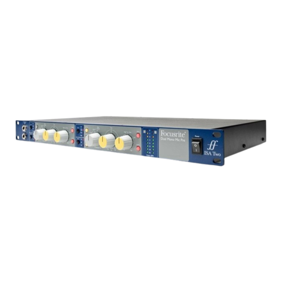 Focusrite Isa Two FA0540-01 User Manual