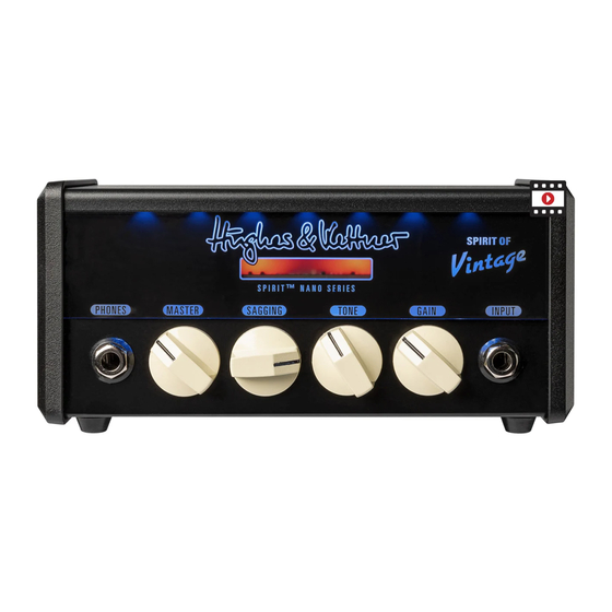 User Manuals: Hughes & Kettner SPIRIT NANO Series Head