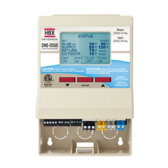HBX SNO-0550 Installation Manual