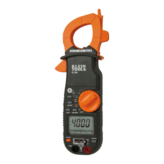 Klein Tools CL1100 Instruction Manual