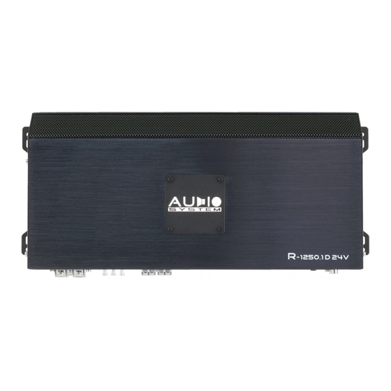 Audio System R-1250.1 D-24V Owner's Manual