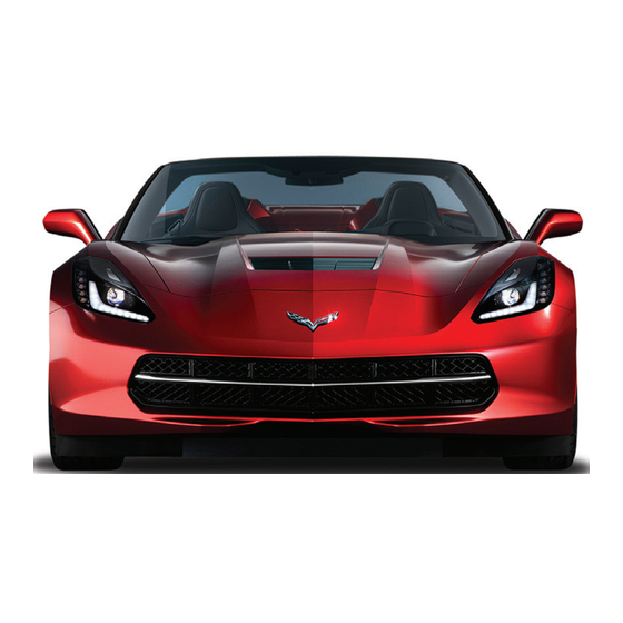 Chevrolet Corvette 2014 Getting To Know Manual
