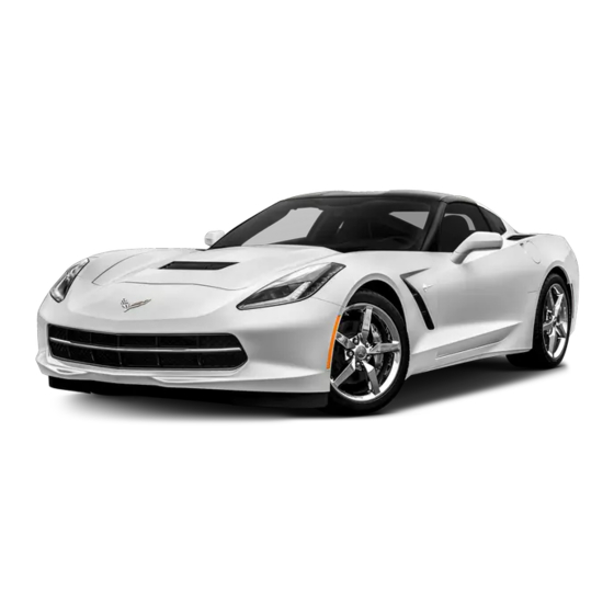 Chevrolet Corvette 2014 Owner's Manual