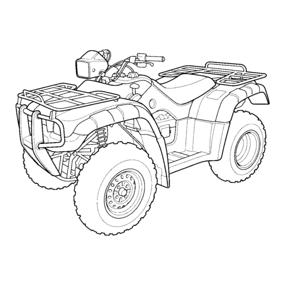 Honda TRX500FA Fourtrax Foreman Rubicon Owner's Manual
