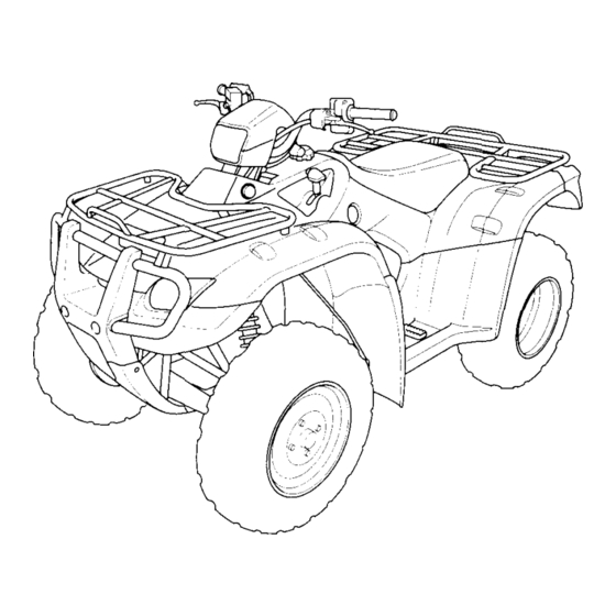 Honda TRX500FA Fourtrax Foreman Rubicon Owner's Manual