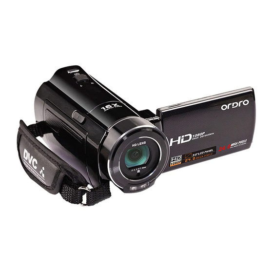 User Manuals: Ordro HDV-V7 Digital Video Camera