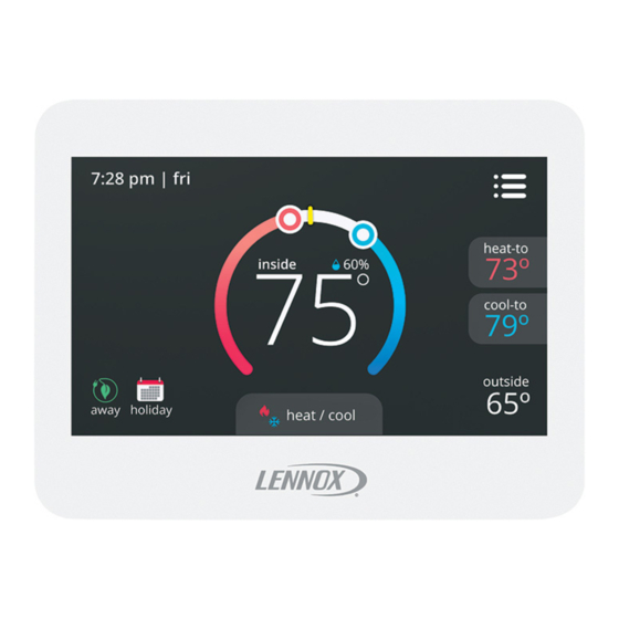 Lennox ComfortSense 7500 Series User Manual