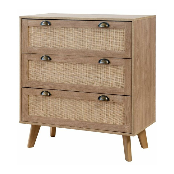 Mocka Savannah Three Drawer Assembly Instructions Manual