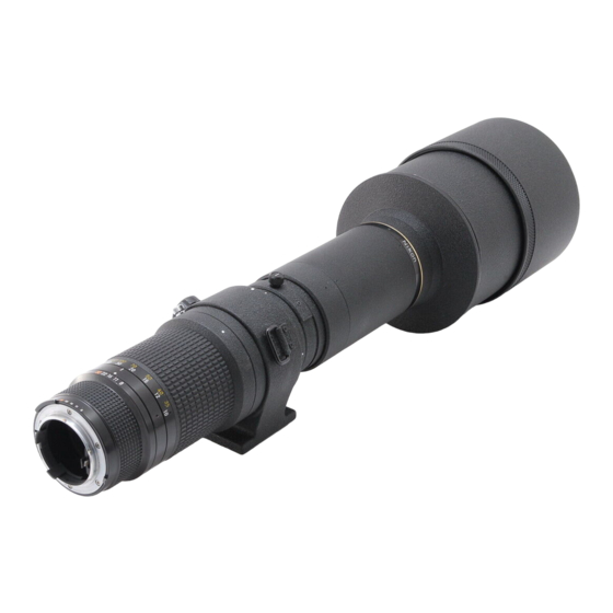 Nikon Nikkor ED 800mm f/8 IF Instruction Manual