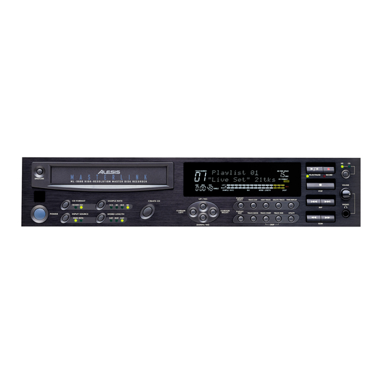 Alesis Masterlink ML-9600 Reference Manual