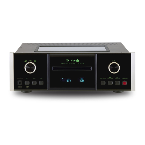 McIntosh MCD1100 Owner's Manual