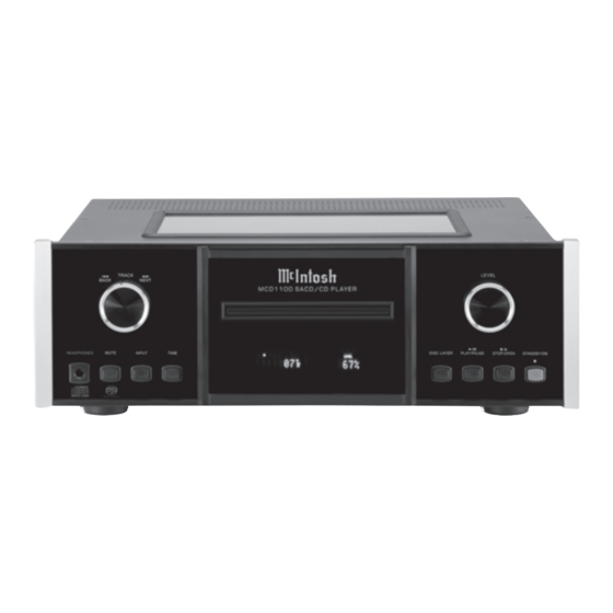 McIntosh MCD1100 Owner's Manual