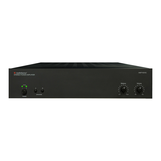 AudioSource AMP102VS Owner's Manual