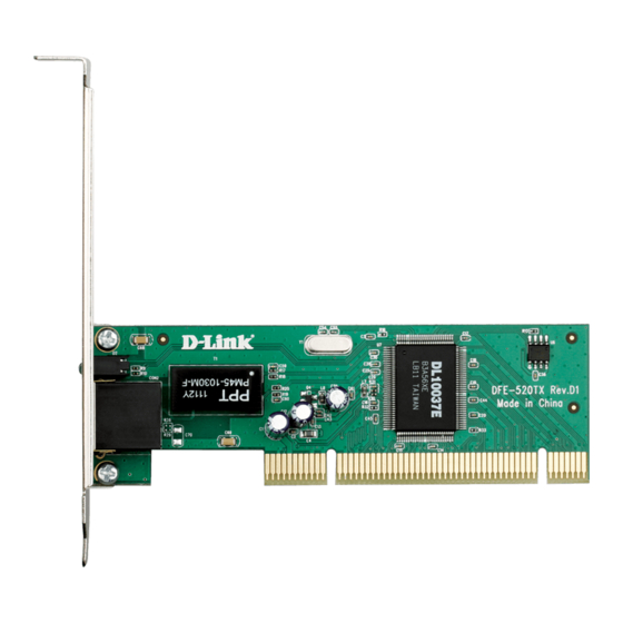 D-Link DFE-520TX Manual