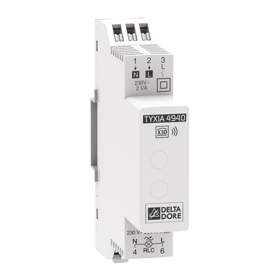 DELTA DORE TYXIA 4940 Installation Manual