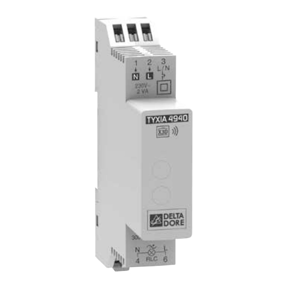 DELTA DORE TYXIA 4940 Installation Manual