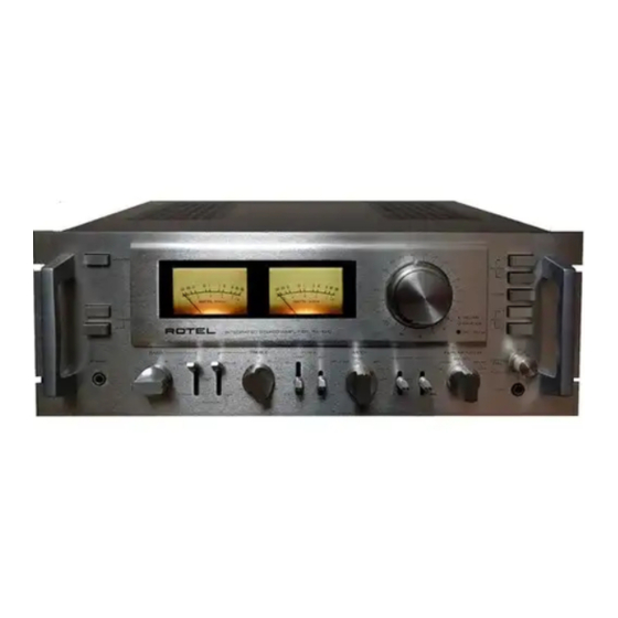 Rotel RA-1312 Owner's Manual