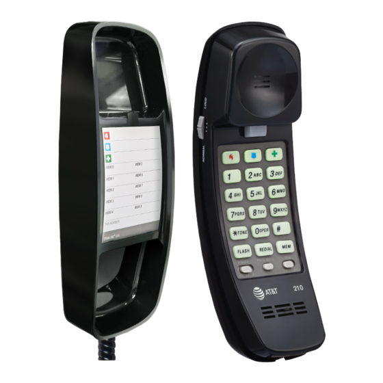 AT&T TRIMLINE Memory telephone 210 User Manual