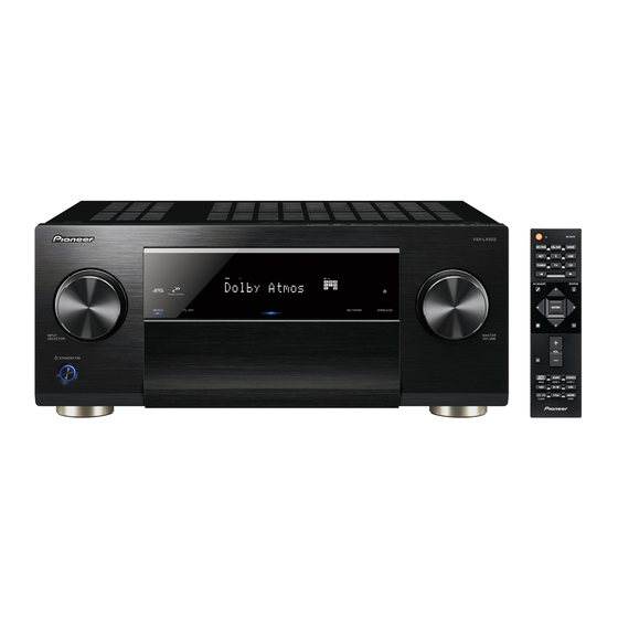 Pioneer VSX-LX503 Initial Setup Manual