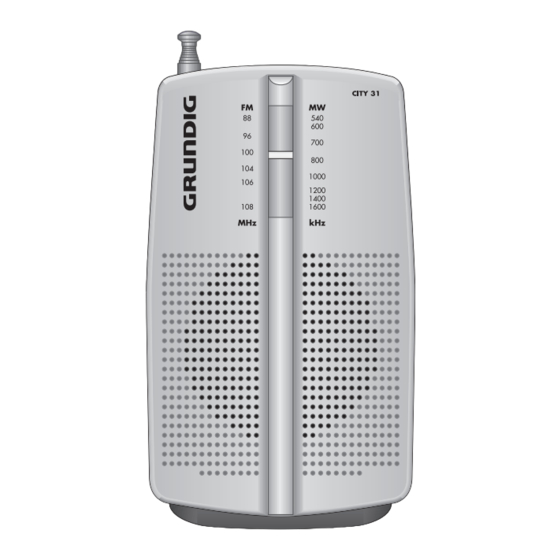 Grundig CITY 31 User Manual