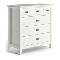 Simpli Home WyndenHall Brooklyn+Max CHEST OF DRAWERS AXCART45-W Manual