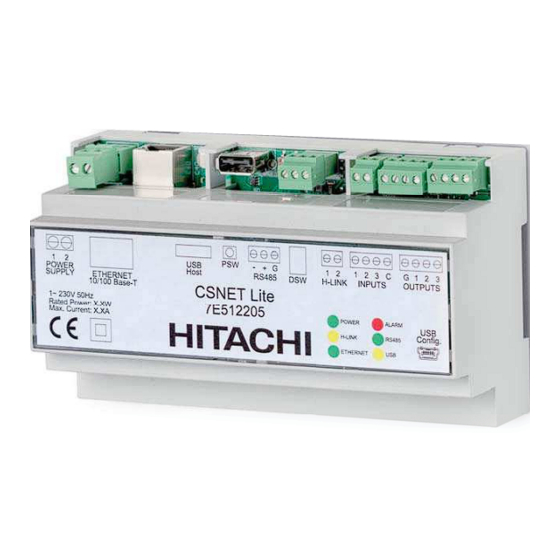 Hitachi CSNET Lite Manuals