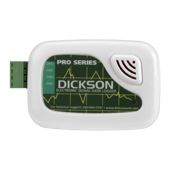 User Manuals: Dickson ES120A Voltage Data Logger