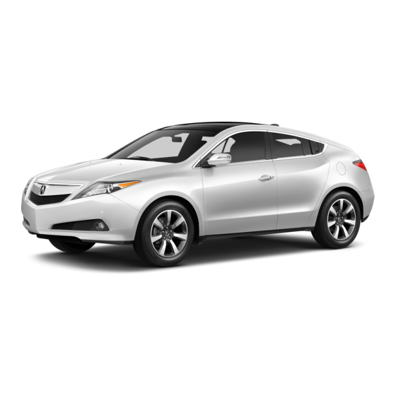 Acura ZDX 2013 Online Reference Owner's Manual