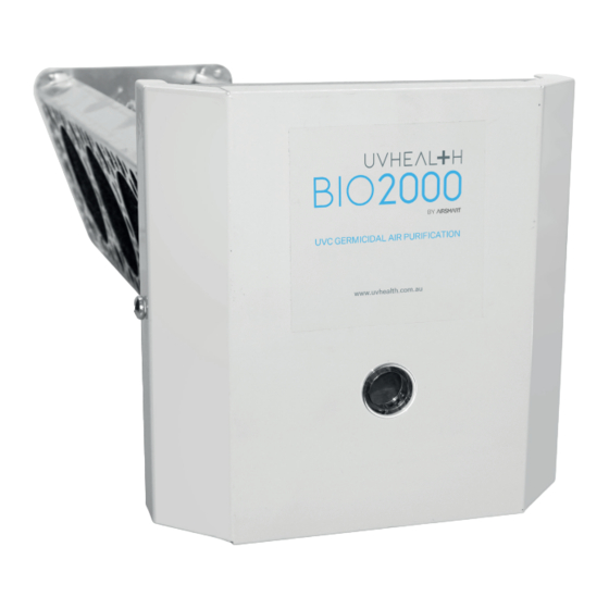 Airsmart Uvhealth BIO2000 Air Cleaner Manuals