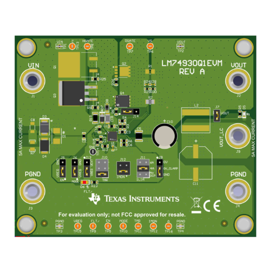 Texas Instruments LM74930Q1EVM User Manual