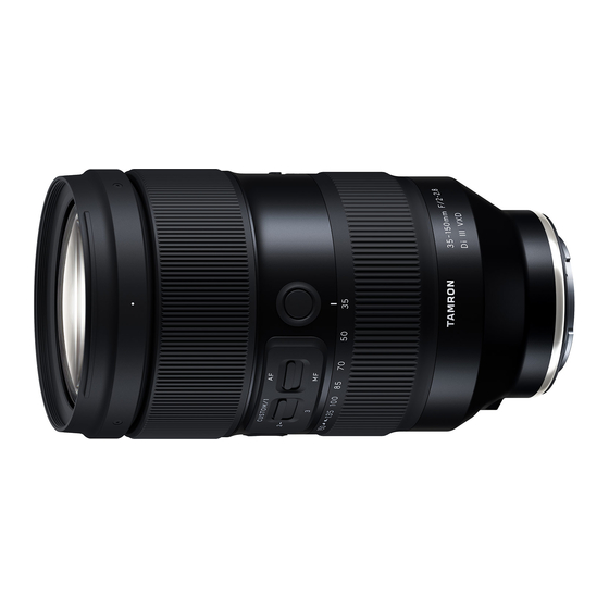 Tamron 35-150mm F/2-2.8 Di III VXD Owner's Manual