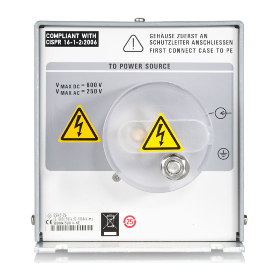 Rohde & Schwarz ESH3-Z6 Manuals