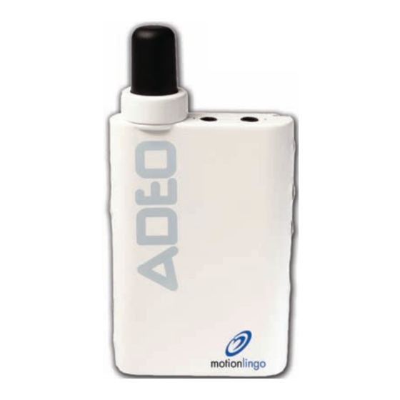 MotionLingo Adeo GPS Fitness Trainer Manuals