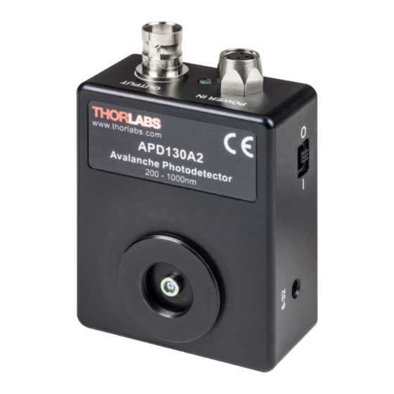THORLABS APD130 Series Operation Manual