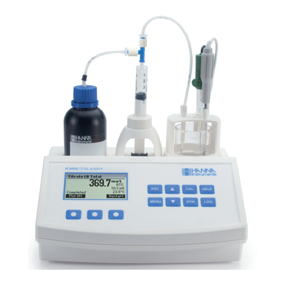 Hanna Instruments HI84530 Instruction Manual