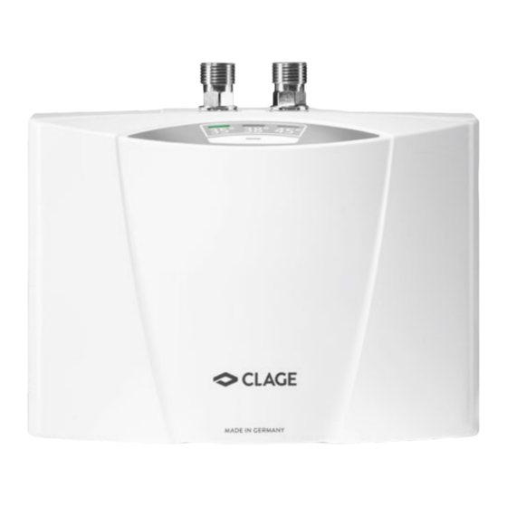 clage MCX3 7 Series Operating And Installation Instructions