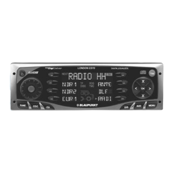 Blaupunkt London CD70 Manuals