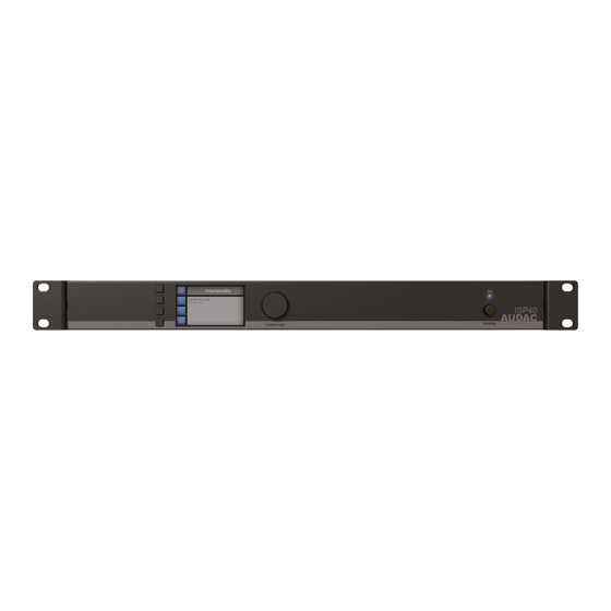AUDAC ISP40 Manuals