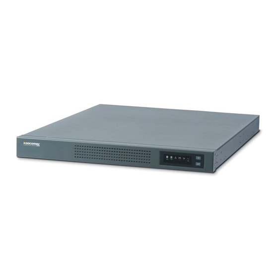 socomec NETYS PR 1000 Rack 1U Installation And Operating Manual