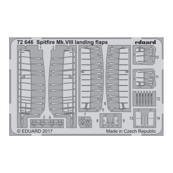 Eduard Spitfire Mk.VIII landing flaps 72 646 Manual
