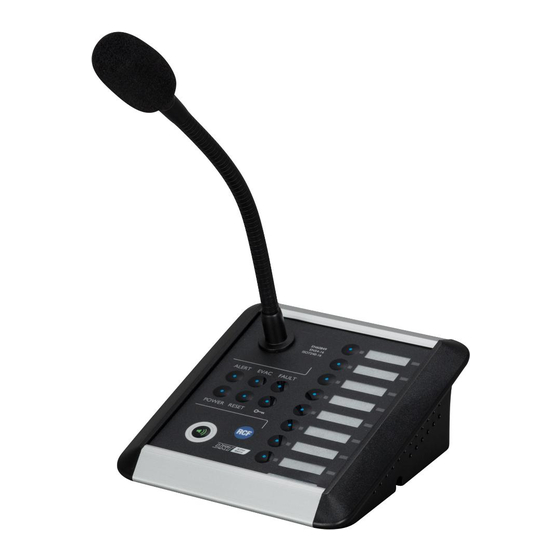 RCF BM 7608 Desktop Paging Microphone Manuals