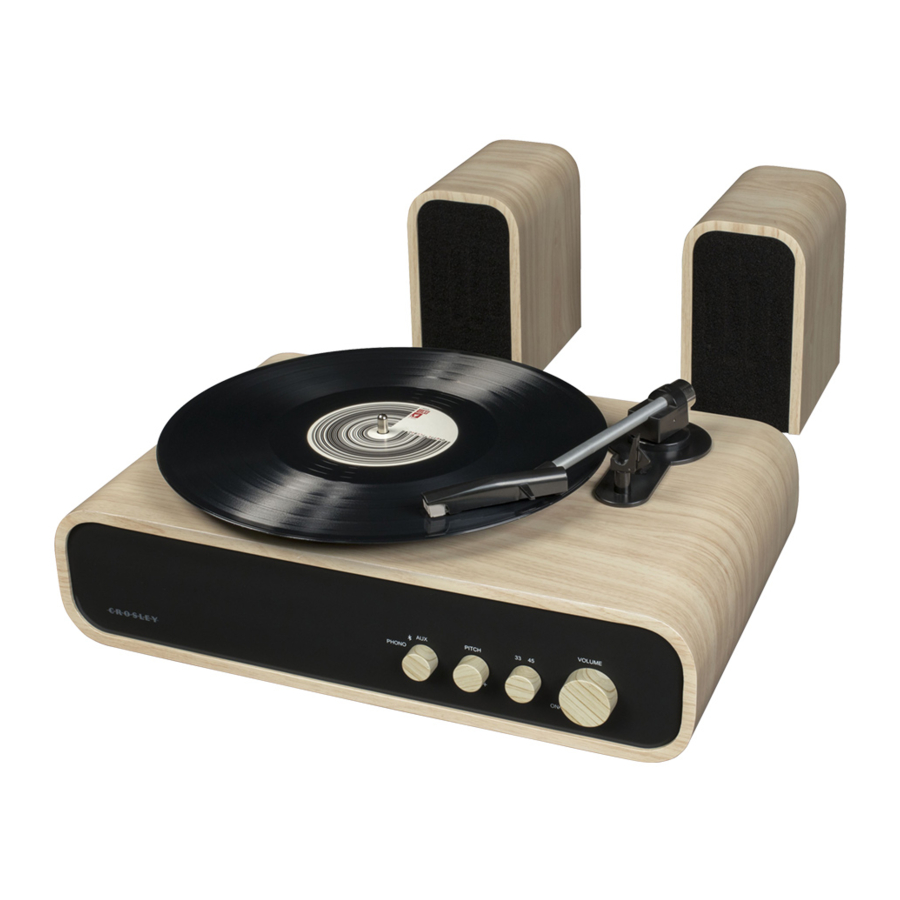 Crosley CR6035B - Gig Turntable Manual