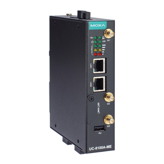 Moxa Technologies UC-8100A-ME-T Series Quick Installation Manual