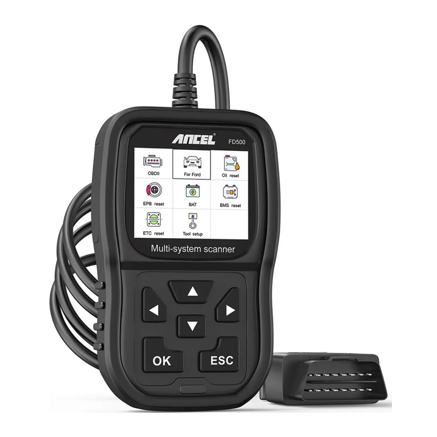 ANCEL FD500 - Multi-System Scanner Manual